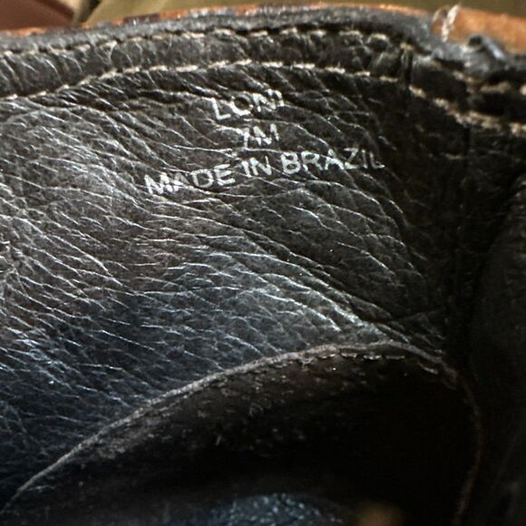 Donald J Pliner Loni Brown Croc Embossed Leather Ankle Kitten Heel Boot Mob Wife - Picture 11 of 11